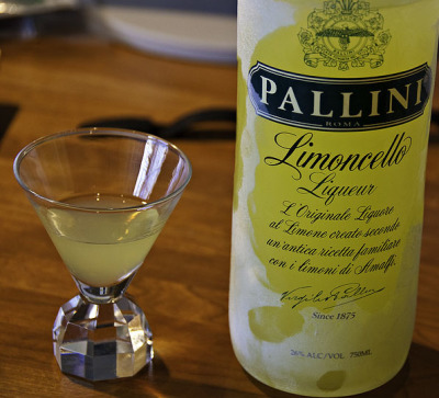 A chilled bottle of Limoncello, photo by Seth Anderson